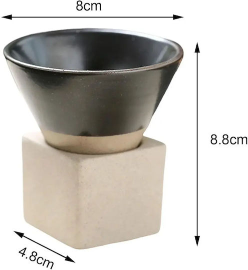Ceașcă Espresso Ceramică Neagră 120ml