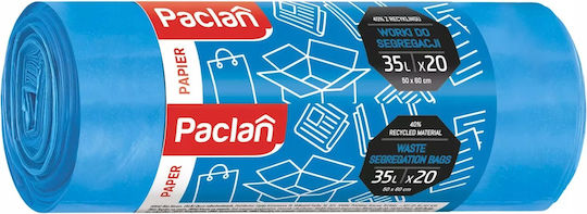 Paclan Торби За Смет Капацитет 35л 60x50см 20 Бройки Сини