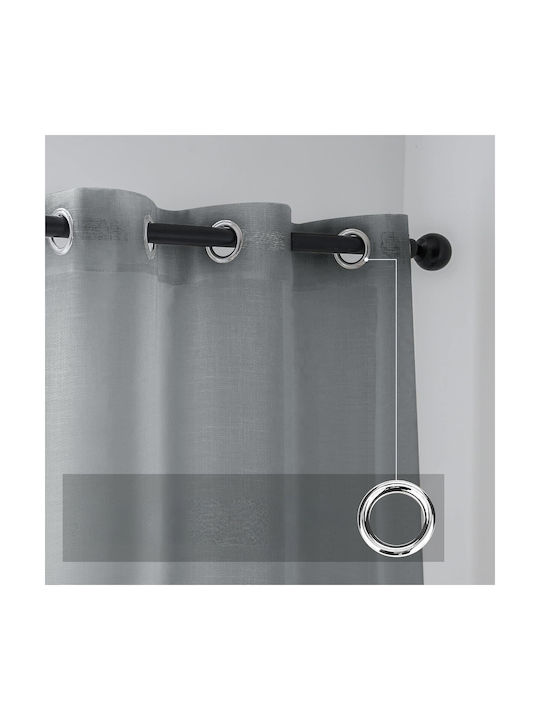 Cucraf Set Curtains With Grey Grommets 140x225cm