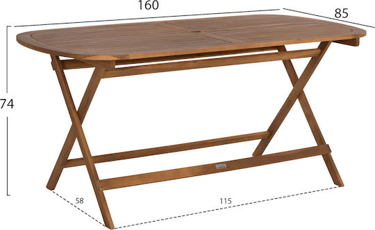 Garten- und Outdoor-Möbelsets Typsatz für Speisesaal 5 Stück Natur Garten- und Outdoor-Möbelsets Typsatz für Speisesaal 5 Stück Natur