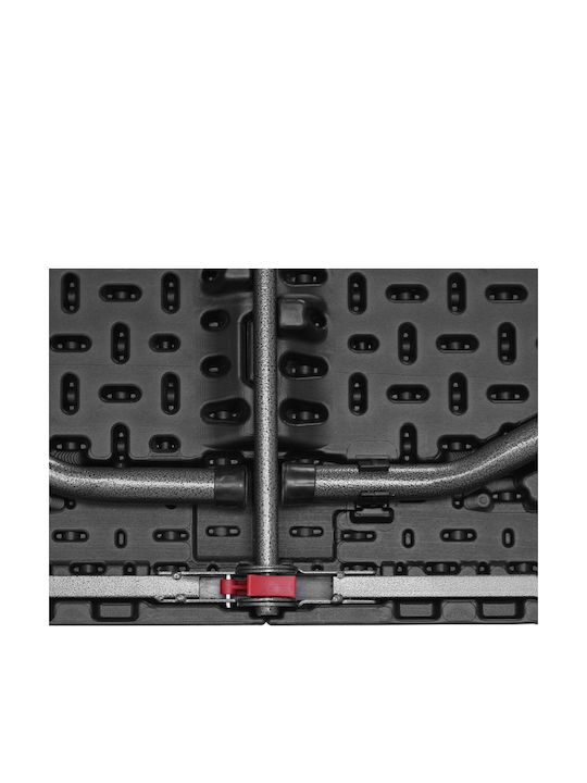 Masă Plastică Catering Pentru Exterior Pliabilă Cu Ramă Metalică Neagră 180x70x74 cm