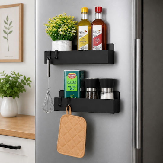 Wandmontage Inox Regal 27x8.5x7.1cm Schwarz