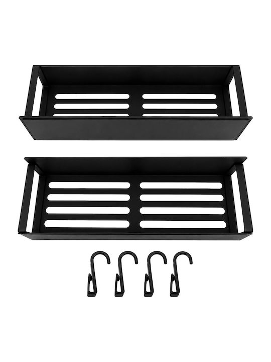 Wandmontage Inox Regal 27x8.5x7.1cm Schwarz