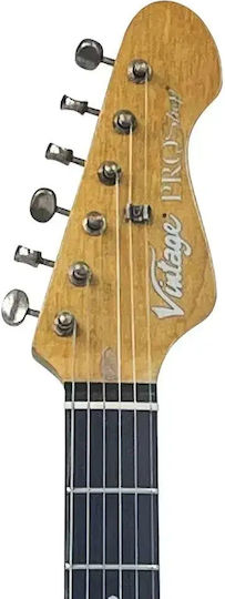 Vintage V6pu0019 Proshop Einzigartige Elektrische Gitarre Abgenutzt Kanariengelb