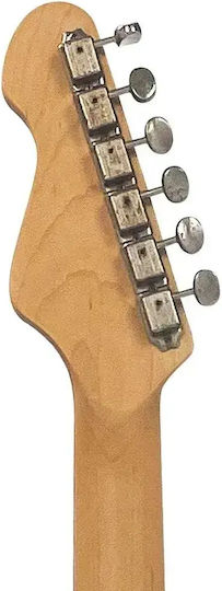 Vintage V6pu0012 Proshop Einzigartige Elektrische Gitarre Abgenutztes Metallisches Blau