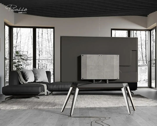Fitueyes Picasso Ft88 White Floor Standing TV Stand 65"-88"