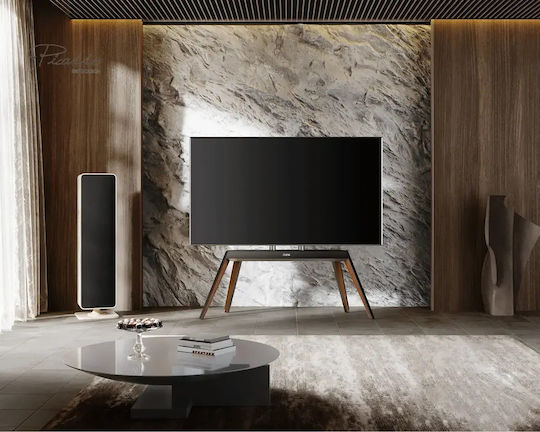 Fitueyes Picasso Ft88 Walnut Floor TV Stand 65"-88"