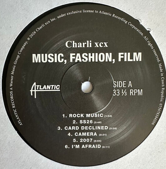 Charli Xcx Music Fashion Film Vinyl