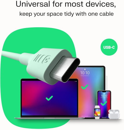 Green Cell USB 2.0 USB-C Male - USB-C 100W PD White 1.2m KABGC100PF120SW