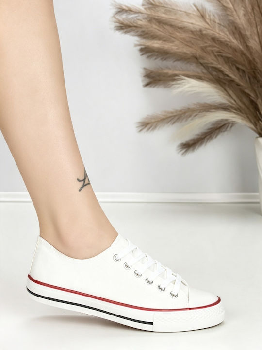 Adidași Flatforms Pentru Femei Albi