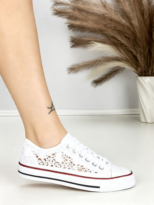 Adidași Flatforms Pentru Femei Albi