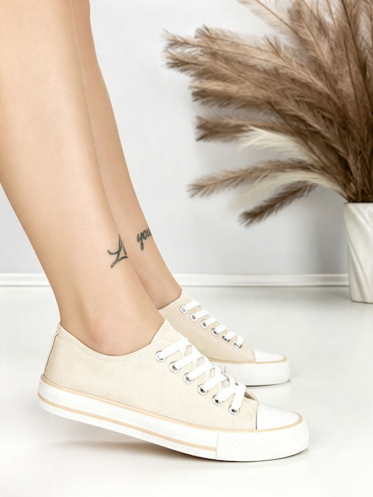 Adidași Flatforms Pentru Femei Bej