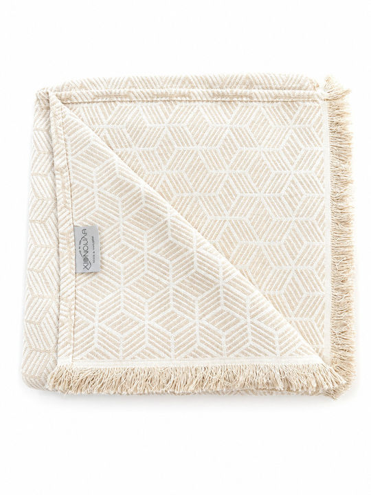 Xionoula Home Hive Cuverturi Pentru Canapea De Fotoliu Jacquard 180x180 Cm Ecru