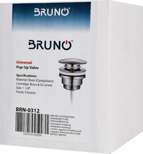 Bruno Pop Up Messing Ventil für Spülbecken Bronze