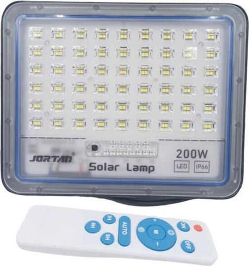 Jortan Proiector LED Solar Etanș 200W Albastru cu Telecomandă IP66
