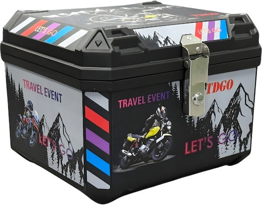 Gmax Motorrad-Topcase 57lt Schwarze
