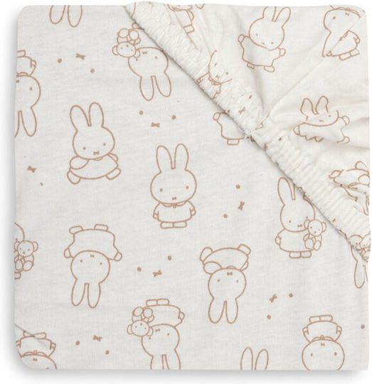 Jollein Baby Crib Flannel Fitted Sheet Orange 75x140cm