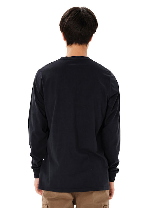 Athletic Long Sleeve Blouse Navy Blue