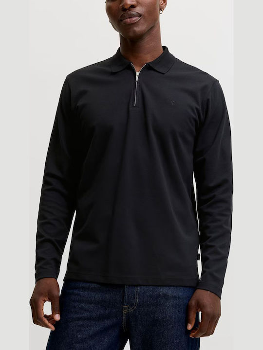 Jack & Jones Bluza Polo Neagră