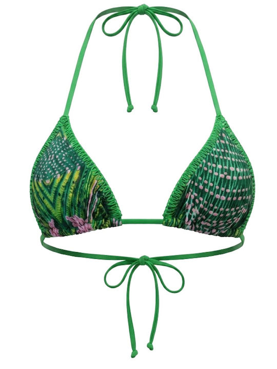 Top Triunghi Floral Verde Top De Bikini Triunghi Verde S