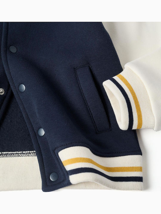 Kinder-Sweatshirt Strickjacke Blau