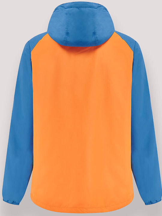 Herren Jacken Parka Wasserdicht und Winddicht Dunkelorange / Blau