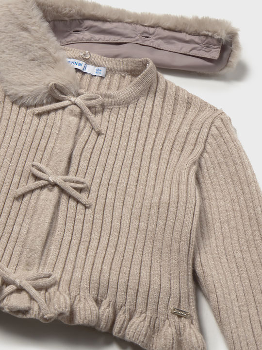 Kinder-Strickjacke Braun Mix