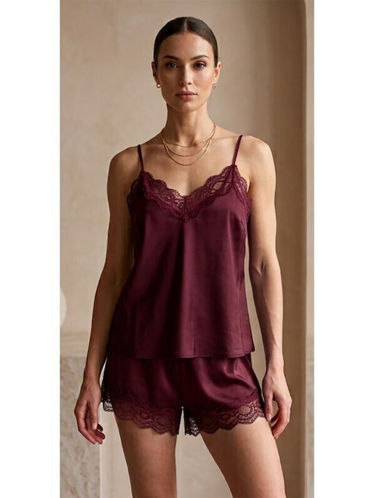 Jumelles Καλοκαιρινό Babydoll Μπορντο