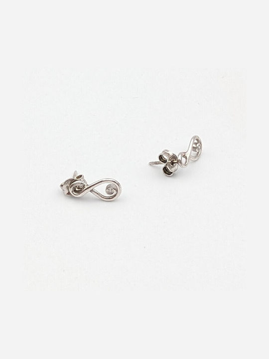Grekas Stud Earrings Made of Silver with Stones Grekas Stud Earrings Made of Silver with Stones