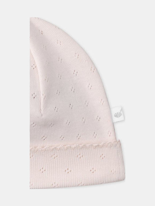 Set Kids Knitted Beige Beanie for Newborn