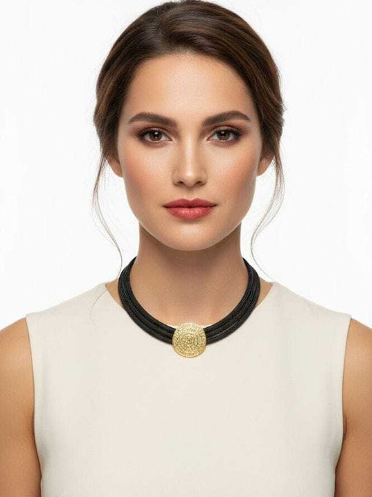 Liva Fashion Geometric Black Necklace
