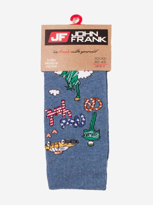 John Frank York Ανδρικές Κάλτσες Μπλε John Frank York Ανδρικές Κάλτσες Μπλε