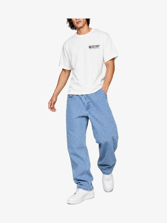 Мъжко Джинсово Панталон Baggy Светло Индиго Класик