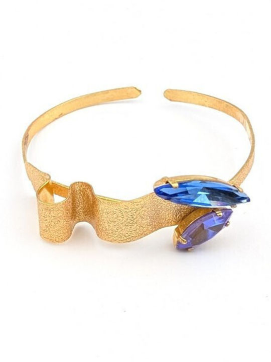 Grekas Women's Gold Plated Handcuff Bracelet