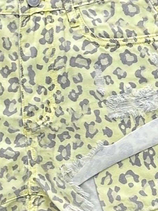 Дамско дънково плувни шорти Yellow