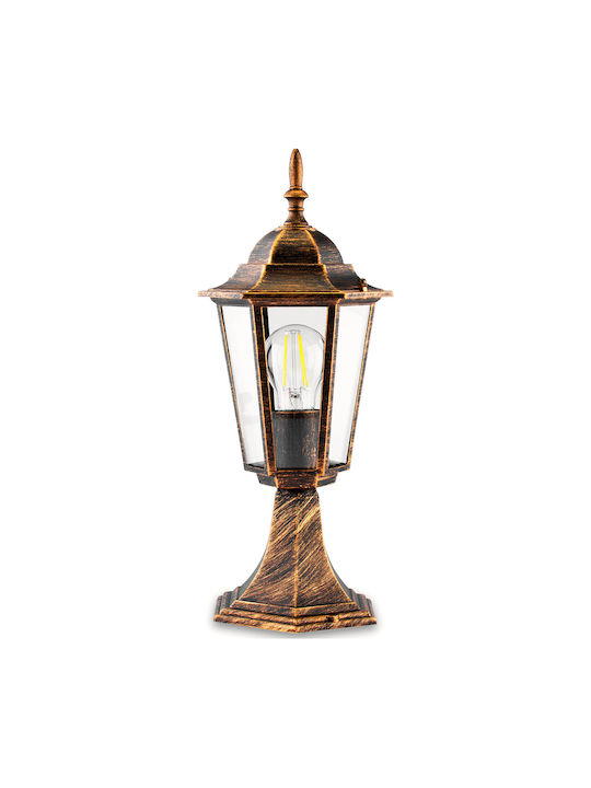 Outdoor Garden Floor Lamp E27 Lantern Post 39cm Patina Bellis Lumiled