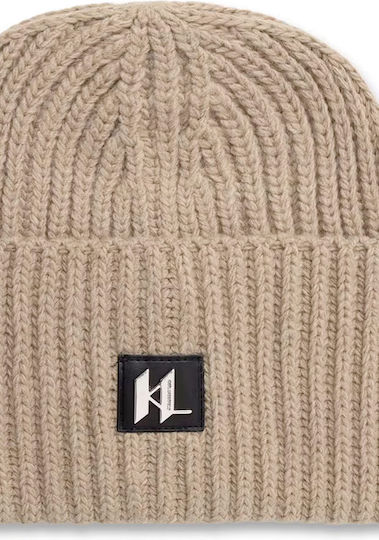 Beanie Men's Knitted Beanie in Beige