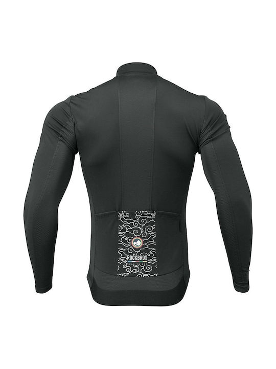 Rockbros Ανδρική Μακρυμάνικη Μπλούζα Road Bike Μαύρη