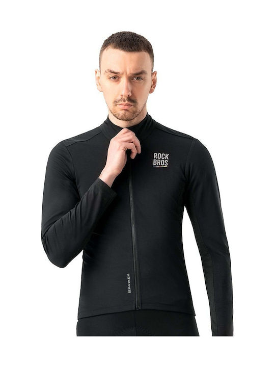 Rockbros Tricou De Ciclism Pentru Bărbați Mânecă Lungă Road Bike Negru