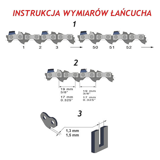Lanț Pentru Drujbă Pe Benzenă 18'' 72 325 1.5mm
