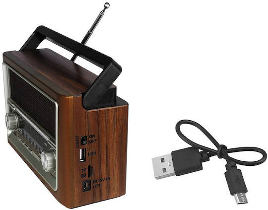 LTC Audio LTC118UBT Retro Portable Radio with Bluetooth and USB Black