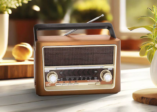 LTC Audio LTC118UBT Retro Portable Radio with Bluetooth and USB Black