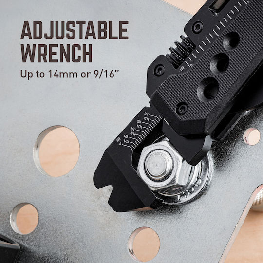 True Utility Smartknife Πολυεργαλείο 8 εργαλείων Μαύρο σε Θήκη