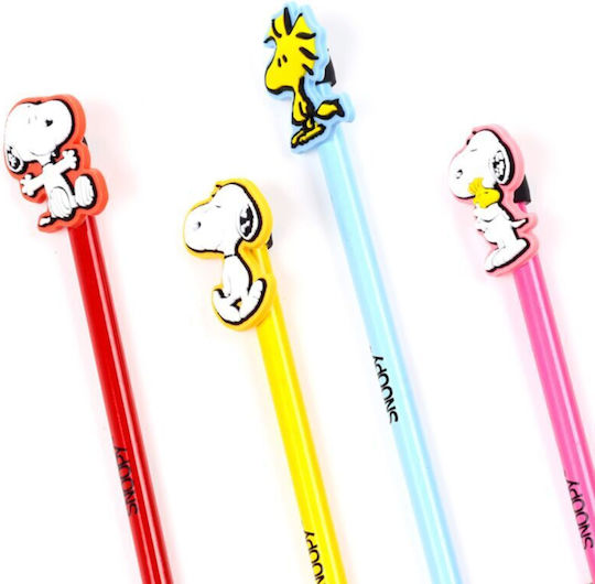 Puckator Молив Peanuts Pencil Pvc Topper Snoopy & Woodstock Жълт