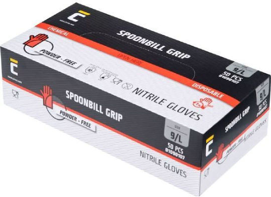 Cerva Nitrile Gloves Powder Free in Orange Colour 50 Pieces