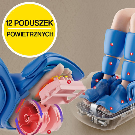 SPV SPV Elektrische Massager für Beine mit Heizung Funktion Grau