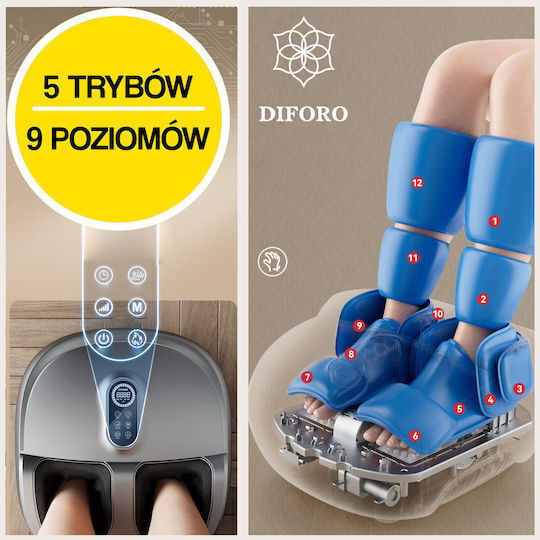 SPV SPV Elektrische Massager für Beine mit Heizung Funktion Grau
