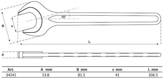 41 Mm Open-end Wrench Din 894 Bgs 34241