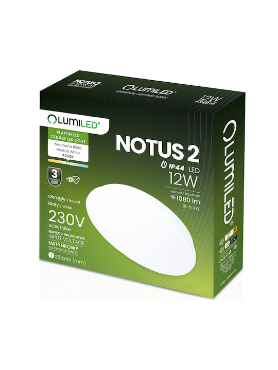 Deckenleuchte montieren Led Wandlampe Notus 2 12w Rund 25 Cm Ip44 Lumiled