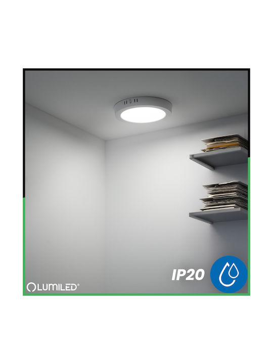 Deckenleuchte Montieren Led 12w Rund 4000k Glow Weiß Lumiled